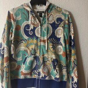Lucky Brand Multicolor Paisley Hoodie